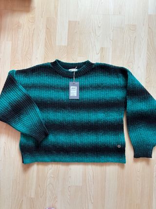 Jersey Brownie rayas verde y negro