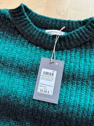 Jersey Brownie rayas verde y negro