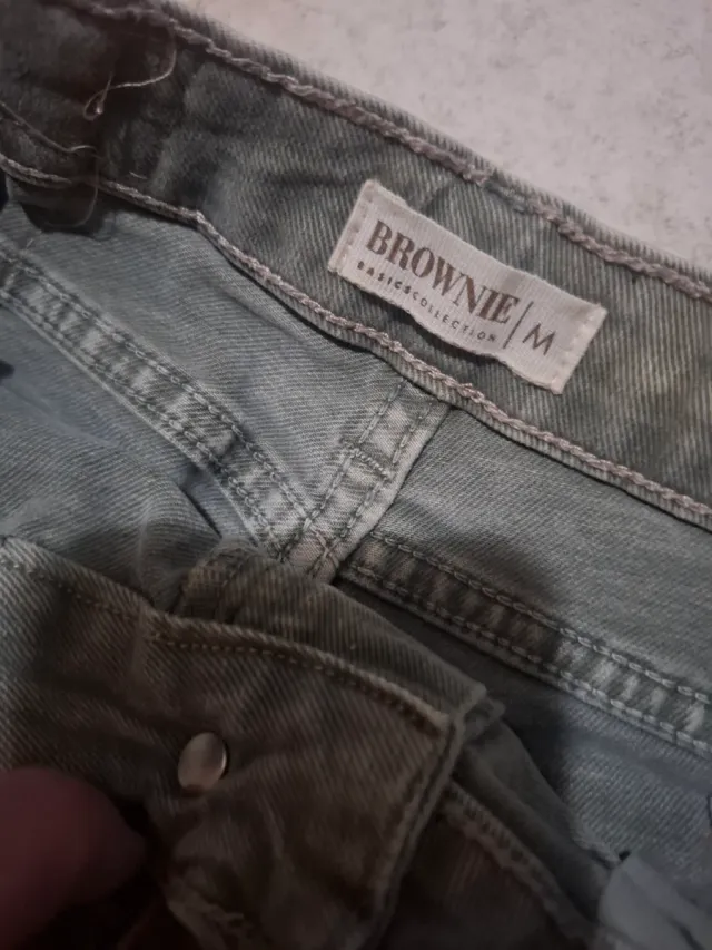 Shorts vaqueros verde grisaceo Brownie