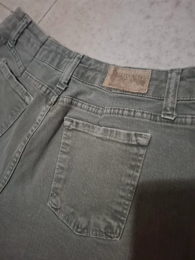 Shorts vaqueros verde grisaceo Brownie