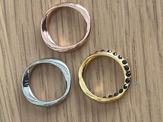 Anillos Bimba y Lola Oro, Plata y  rosa. 17mm