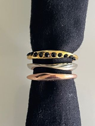 Anillos Bimba y Lola Oro, Plata y  rosa. 17mm