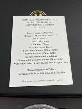 Medallas República Dominicana Bicentenario