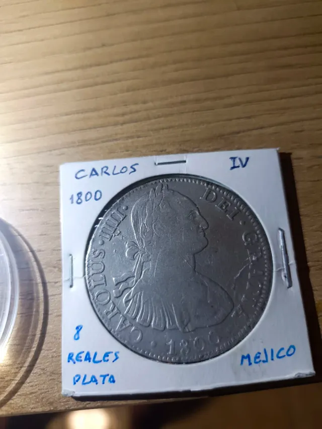 8 Reales Carlos IV 1800 Plata Mejico