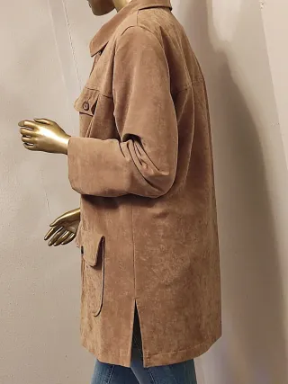 Sobrecamisa camel Handmade