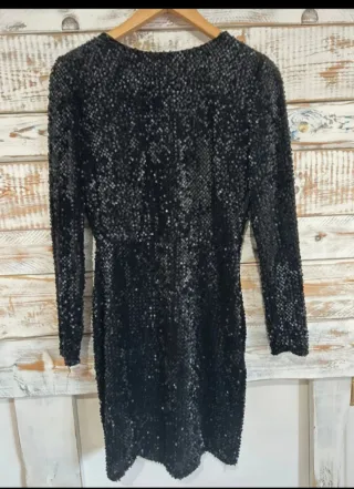 Vestido lentejuelas negro