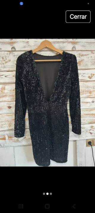 Vestido lentejuelas negro