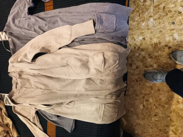 2 Chaquetas Punto Mujer Zara Beige y Gris