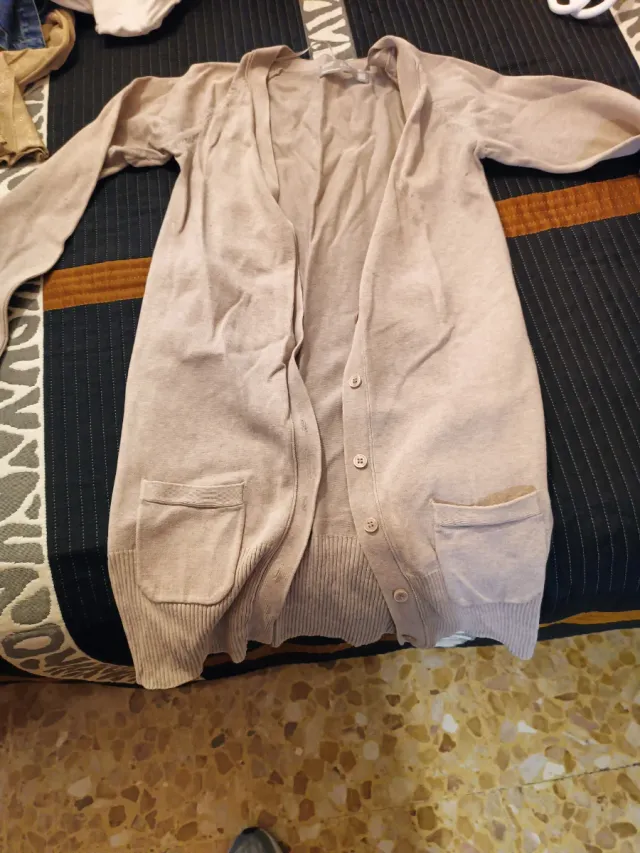 2 Chaquetas Punto Mujer Zara Beige y Gris