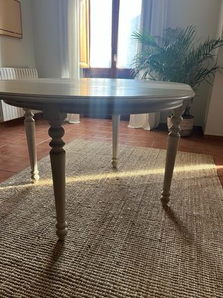 Mesa de comedor de roble extensible