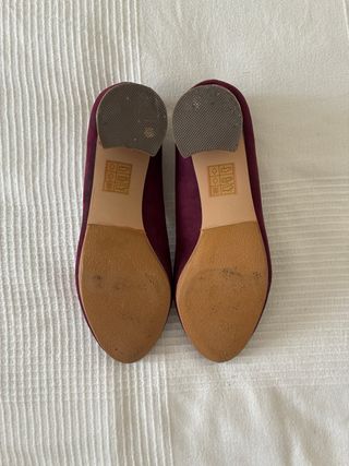 Zapatos Paz tacón ancho vino talla 39