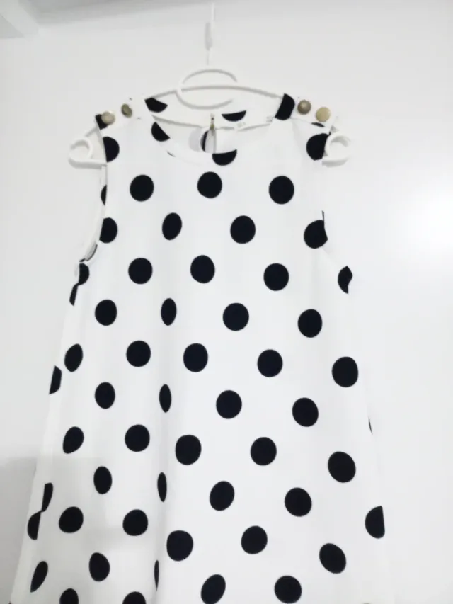 Vestido Sfera lunares blanco y negro