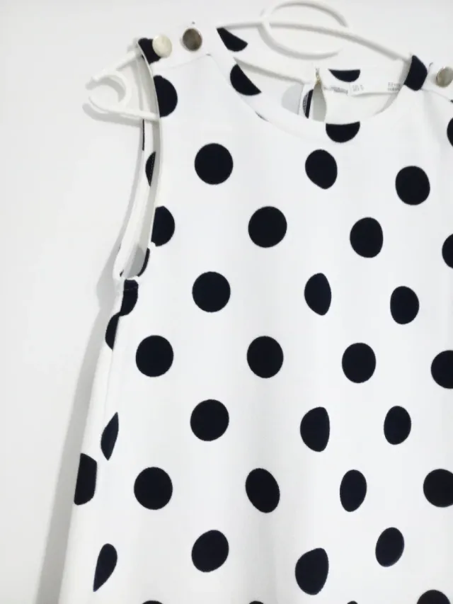 Vestido Sfera lunares blanco y negro