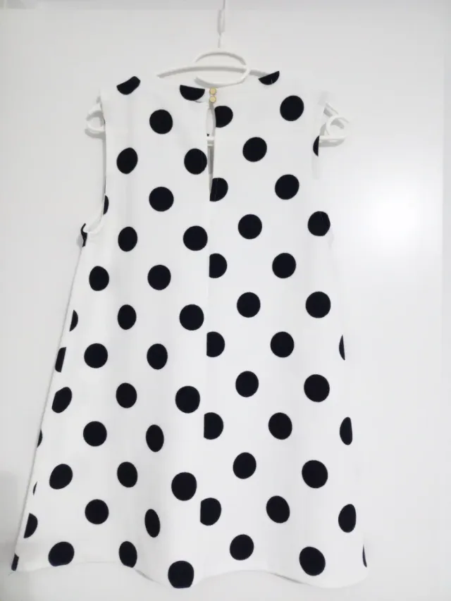 Vestido Sfera lunares blanco y negro