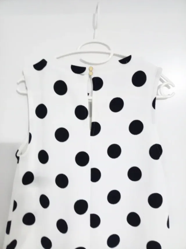 Vestido Sfera lunares blanco y negro