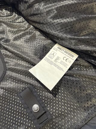 Cazadora Harley Davidson Cuero Negra y Beige