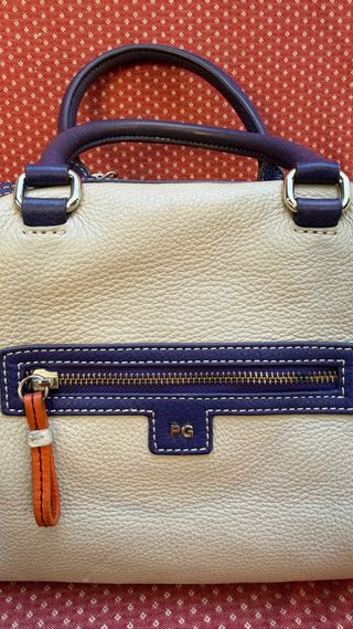 Bolso Purificación Garcia Blanco y Naranja