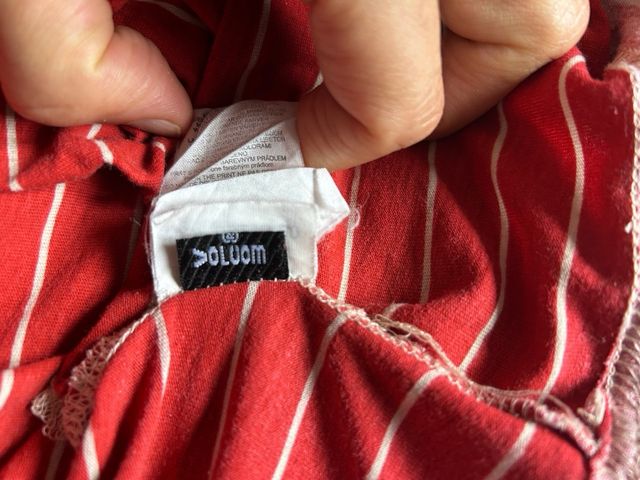 Camiseta Volcom Rayas Rojas y Blancas Talla M