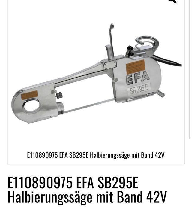 Sierra de cinta EFA SB295E con banda 42V
