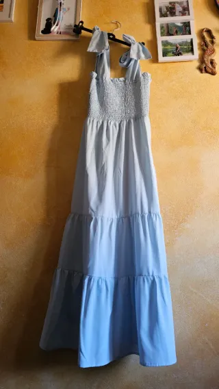 Abito lungo celeste taglia S, nuovo