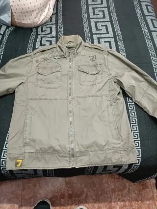 Cazadora hombre 2XL beige/verde militar