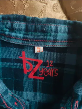 Camicia scozzese blu