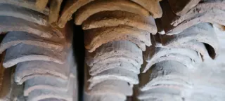 Tejas antiguas hechas a mano