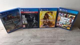 Lote 4 Juegos PS4: Immortals, TLOU, MK11, GTA V