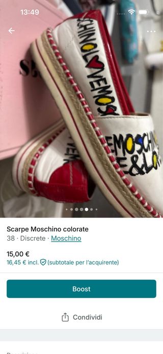 Scarpe Moschino colorate donna