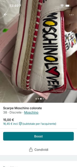 Scarpe Moschino colorate donna