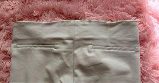 Pantalón Zara Talla S Blanco Cremalleras