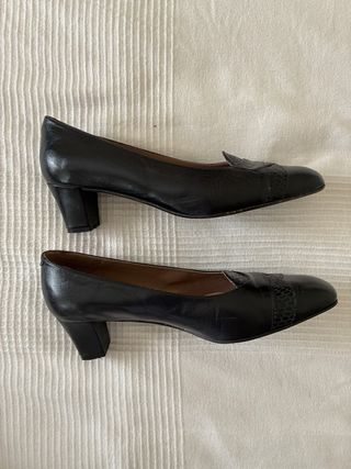 Zapatos MIMAPIES piel tacón negros