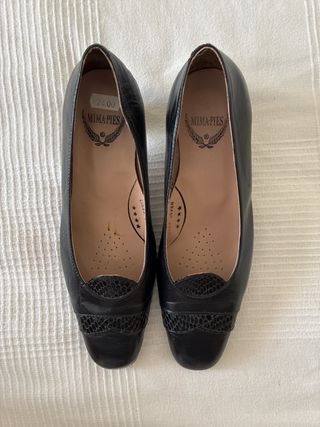 Zapatos MIMAPIES piel tacón negros