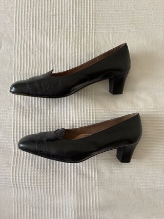 Zapatos MIMAPIES piel tacón negros