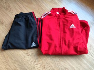 Conjunto Chándal Adidas Hombre Negro y Rojo