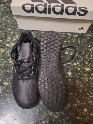 Zapatillas Adidas Fútbol Talla 36 Negras Rojas