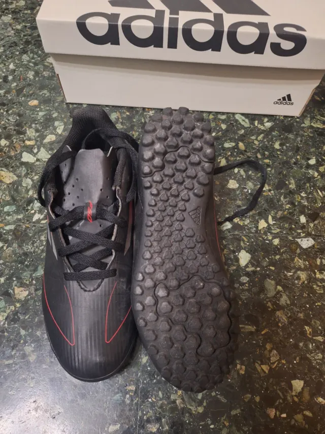 Zapatillas Adidas Fútbol Talla 36 Negras Rojas