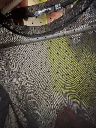 Top transparente Stradivarius negro/verde Talla S