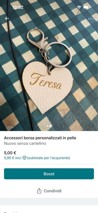 Portachiavi cuore personalizzato come vuoi tu