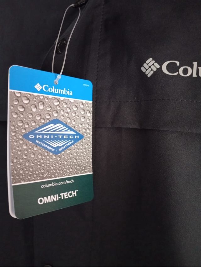 Chaqueta Columbia Negra Impermeable