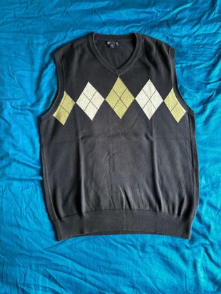 Gilet Gap Uomo a Rombi in Cotone Blu Taglia M