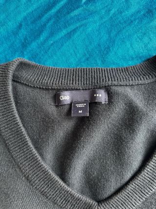 Gilet Gap Uomo a Rombi in Cotone Blu Taglia M