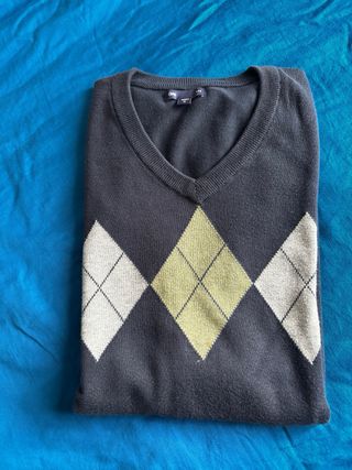 Gilet Gap Uomo a Rombi in Cotone Blu Taglia M