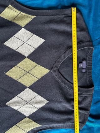 Gilet Gap Uomo a Rombi in Cotone Blu Taglia M