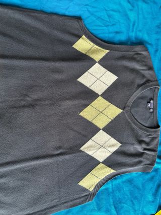 Gilet Gap Uomo a Rombi in Cotone Blu Taglia M