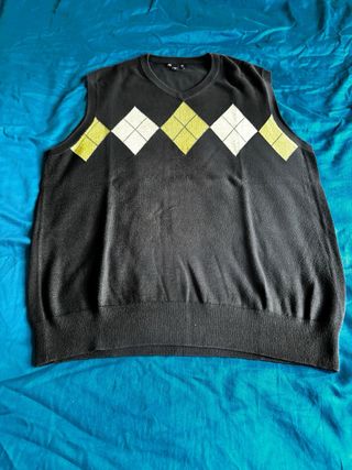 Gilet Gap Uomo a Rombi in Cotone Blu Taglia M