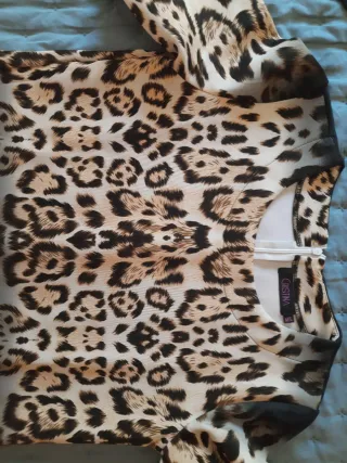 Vestido estampado animal print y étnico