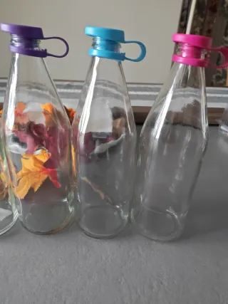 Set 5 Bottiglie Vetro 1L