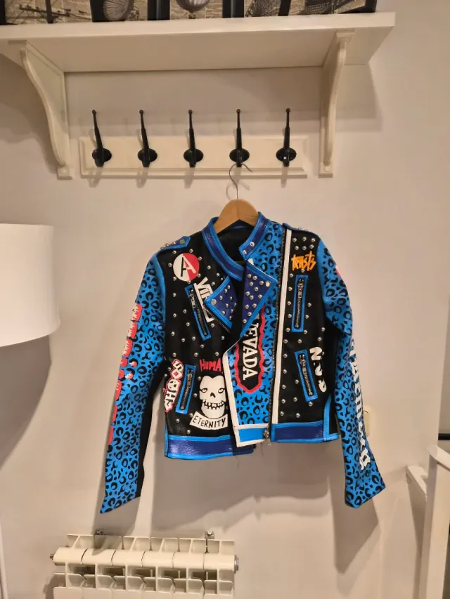 Cazadora Koker Negra y Azul