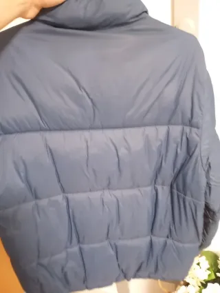 Abrigo Zara Plumas Azul Talla XL